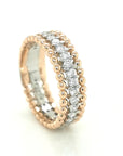 Designer Half Eternity Ring In 18k Rose Gold.