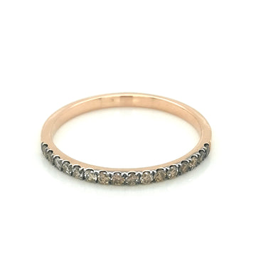 Brown Diamond Eternity Ring In 18k Rose Gold.