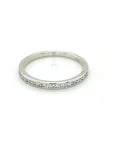 Half eternity ring in 18k white gold. Eternity band, wedding band, 