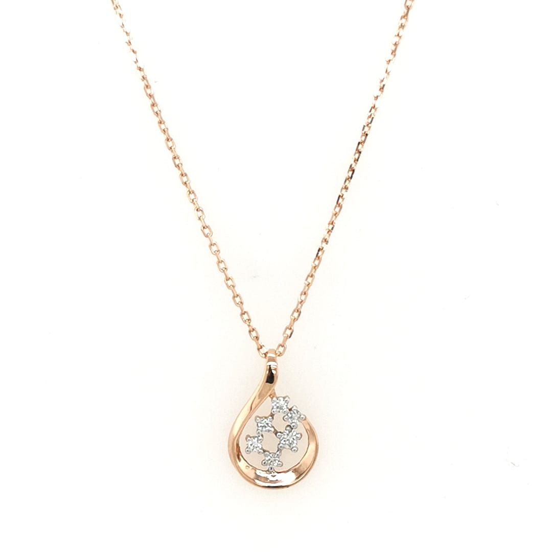 Delicate Diamond Pendant Crafted In 18K Yellow Gold