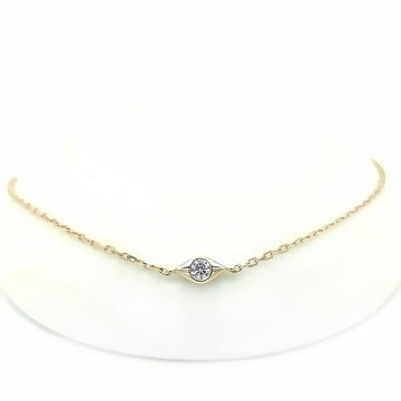 Solitaire Diamond Chain Bracelet In 18k Yellow Gold.