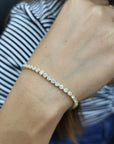Bezel Set Diamond Bracelet  Crafted In 18K Yellow Gold