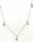 Diamond Necklace In 18k Yellow Gold.