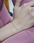 Infinity Diamond Bracelet In 18k Rose Gold.
