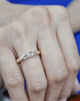 Solitaire Diamond Ring In 18k Rose Gold.