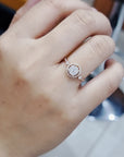 Cluster Set Designer Diamond Ring In 18k Rose Gold.