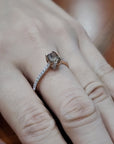Brown Diamond Ring In 18k Rose Gold.