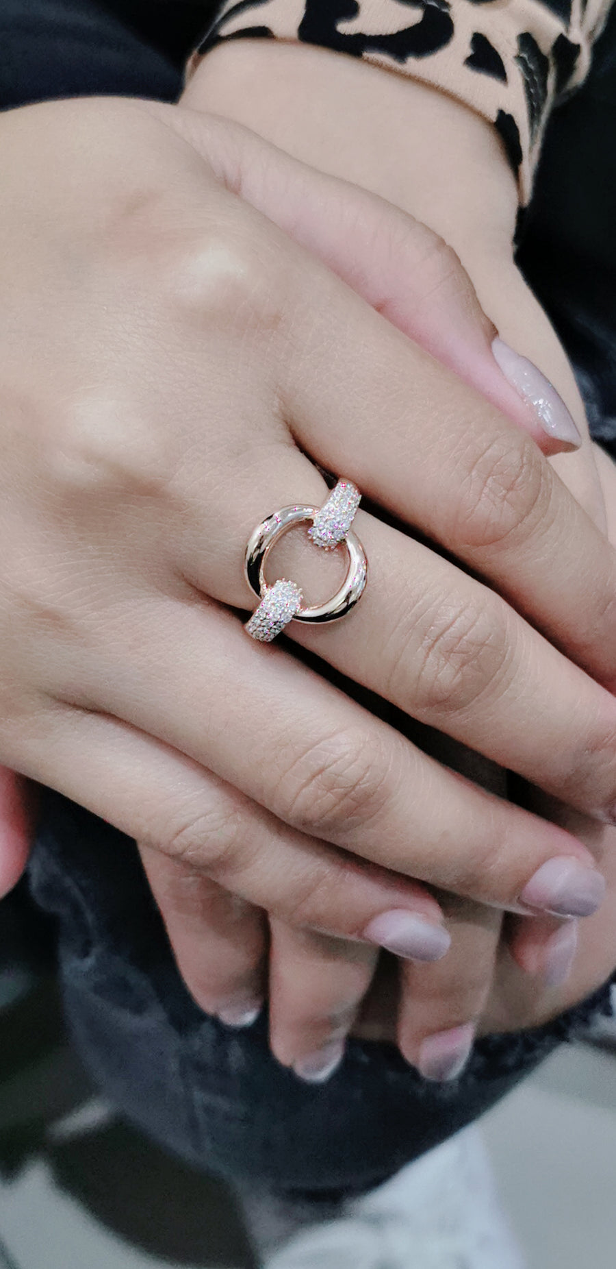A Unique Cocktail Ring Is Sure To Spark A Conversation. Wear This Open Circle Design Ring To Your Next Party And You'll Understand What I Mean. Bold Looking Piece Crafted In 18k Rose Gold. 