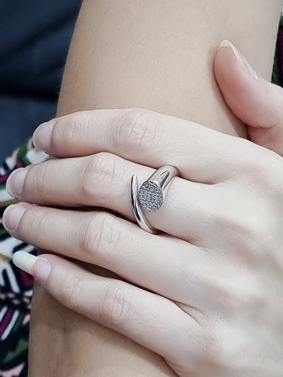 Unisex Chunky, Bold Diamond Ring In 18k White Gold.