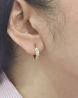 Channel Set Diamond Clip Earring Crafted In 18K Rose Gold