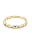 Channel Set Full Eternity Diamond Ring Crafted In 18K Yellow Gold