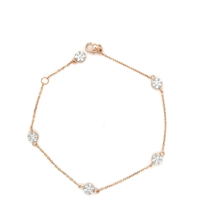 Delicate Diamond Bracelet Crafted In 18K Yellow Gold