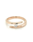 Solitaire Diamond Ring Crafted In 18K Rose Gold