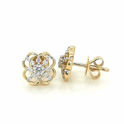 18k yellow gold stud earrings