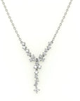 Cluster Diamond Pendant Crafted In 18k White Gold