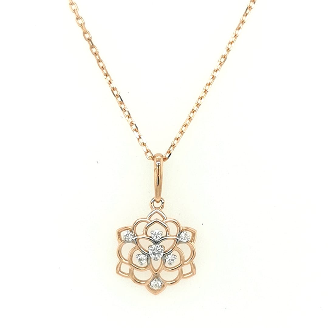 Diamond Pendant Crafted In 18K Yellow Gold