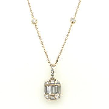 Diamond Pendant In 18k Yellow Gold.